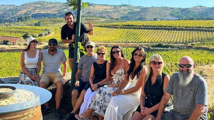 Family on a private tour in the Douro with Living Private Tours