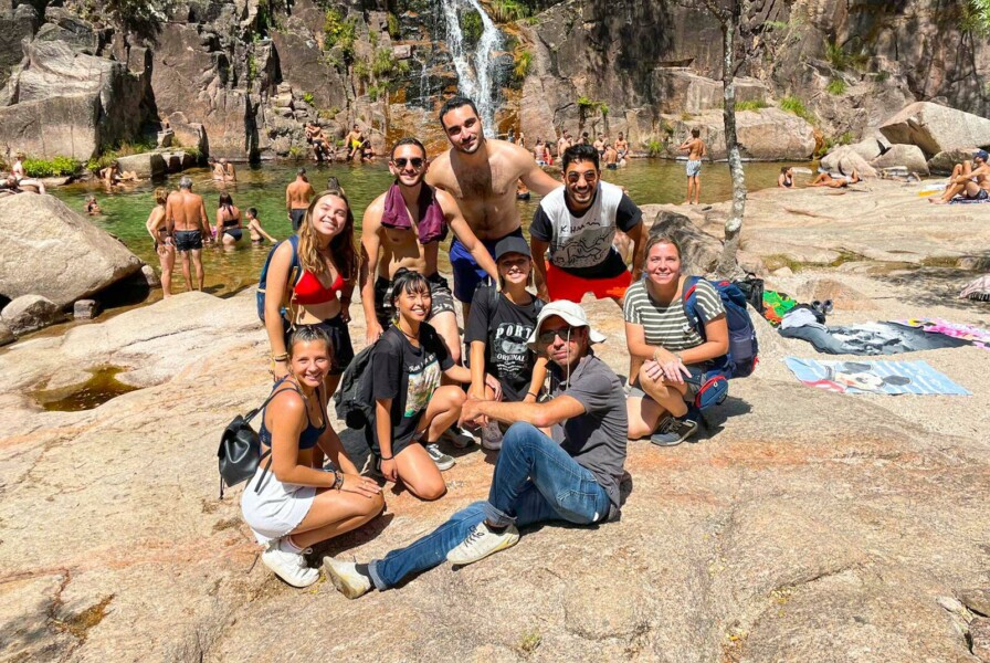 Guests at Tahiti Waterfall - Living Private Tours