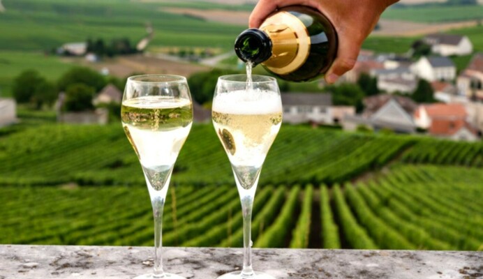 Man serving sparkling wine - Living Private Tours