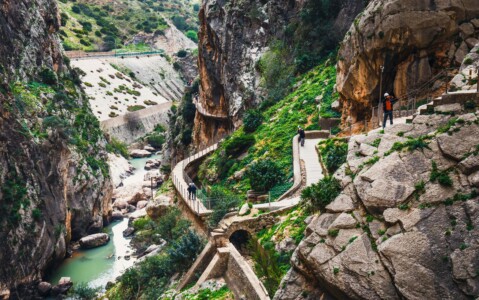 vista dos trilhos de Caminito del Rey
